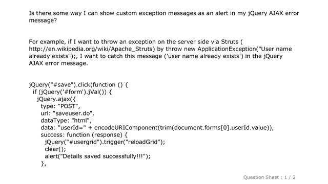 jQuery : jQuery Ajax error handling, show custom exception messages смотреть онлайн