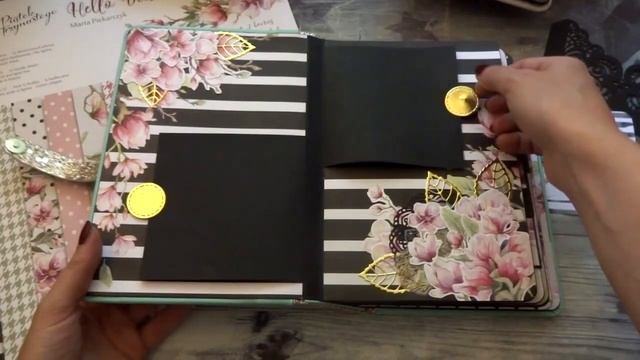 #Обзор альбома из экокожи с золотым корешком. Скрапбукинг.