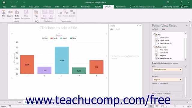 Excel 2016 Tutorial Changing the Layout of Report Visualizations Microsoft Training Lesson смотреть онлайн