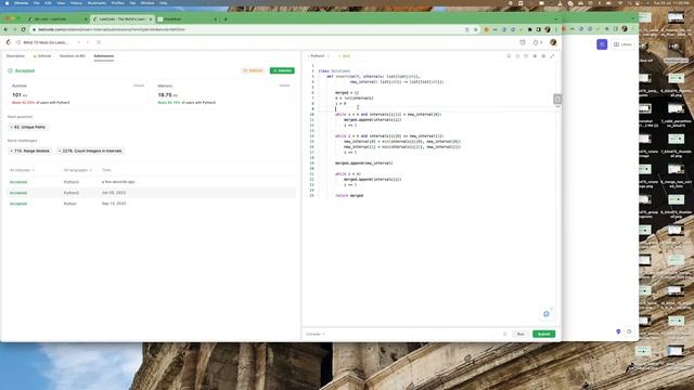 Insert Interval - Blind75 - LeetCode - Python смотреть онлайн