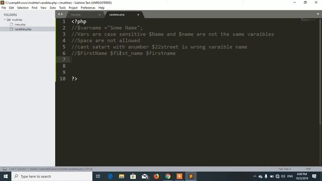 lec11 PHP variables смотреть онлайн