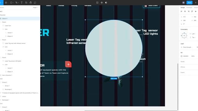 Laser Tag Website | Figma Design | UX/UI Tutorial смотреть онлайн