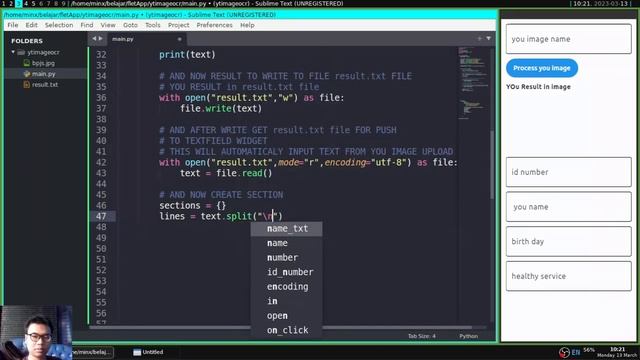Flet Tutorial - Get Data From ID Card OCR To Textfield Value смотреть онлайн