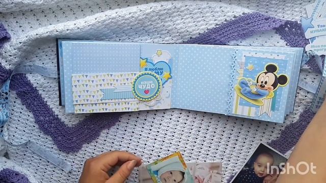 Скрапбукинг. Обзор мини-альбома для мальчика "Микки Маус" смотреть онлайн