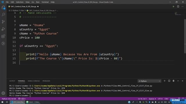 Learn Python in Arabic #041 - Control Flow - If, Elif, Else смотреть онлайн