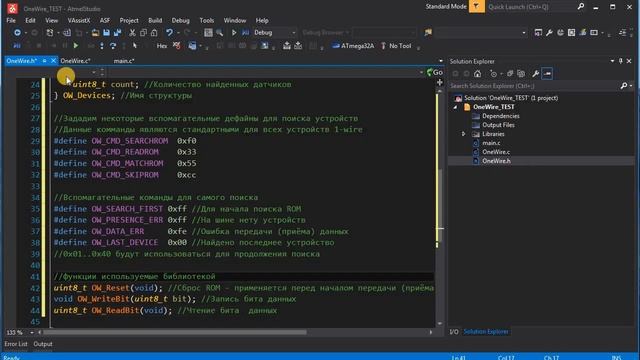 Создание библиотеки 1-wire для контролёров ATmega. Часть 1 смотреть онлайн