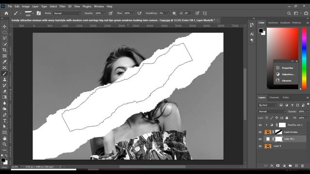 Torn paper Effect in Photoshop/ photoshop tutorial смотреть онлайн