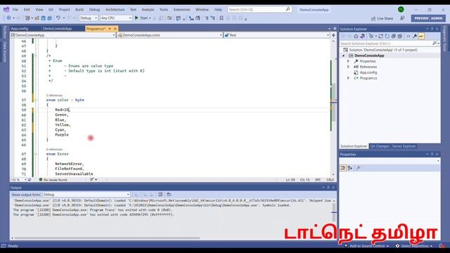 Enum in C# | Enumeration in C# | Tamil | DotNet Tamizha смотреть онлайн
