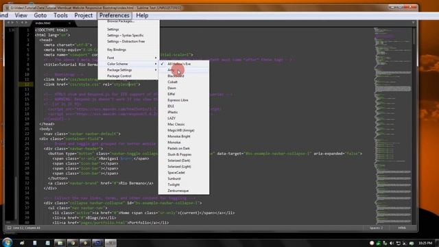 Cara Ganti Skema Warna & Tema Sublime Text смотреть онлайн