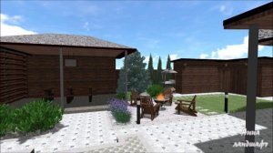 Ландшафтный дизайн 6 соток с баней и бассейном г. Азов