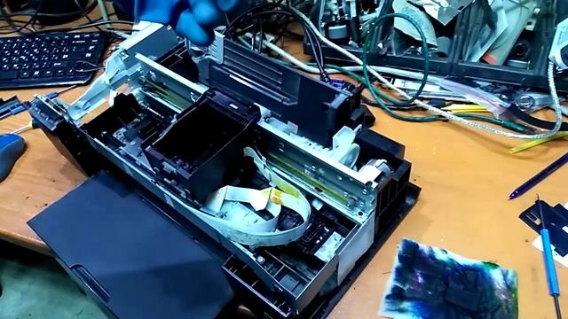 Инструкция как разобрать Epson Stylus C110 (Чистка печатающей головки)