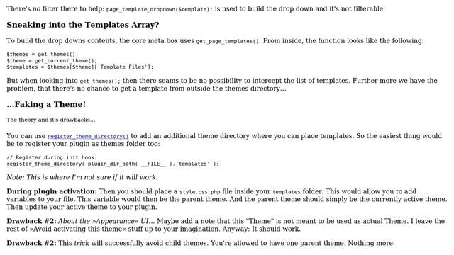 Wordpress: How can I add an option to the Page Template list from a Plugin? (5 Solutions!!) смотреть онлайн