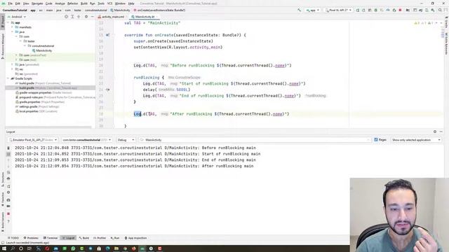 Coroutines tutorial - Implement method runBlocking - part 5 смотреть онлайн