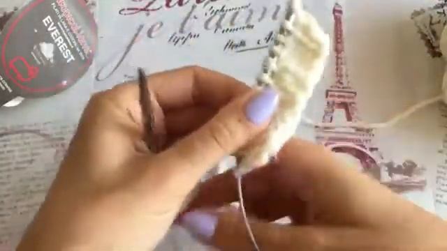 Узор из спущенных петель | Разбор вязания смотреть онлайн