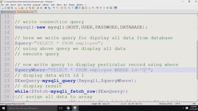 Example 7 - display database data in datatable using jquery in PHP HTML JQuery смотреть онлайн
