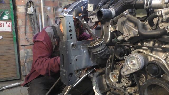 Rebuilding a front end of Infiniti Q50 in 12 minutes смотреть онлайн