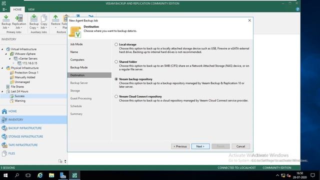 Lec 7 How to Configure Physical Linux Workload in Veeam Backup and Replication Server V10 смотреть онлайн
