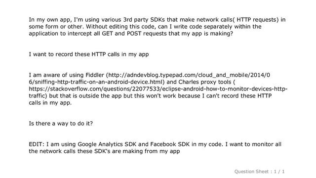 Android : How to monitor HTTP (get, post etc) requests that my app is making in android смотреть онлайн