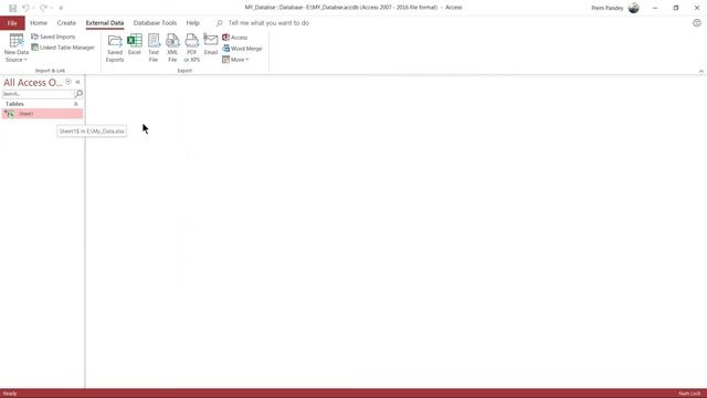 Import Excel Database in Ms Access смотреть онлайн