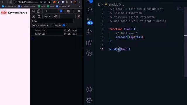 This Keyword (Part 1) in JavaScript | Front-End Master Course | JavaScript-Beginners & Intermediate смотреть онлайн