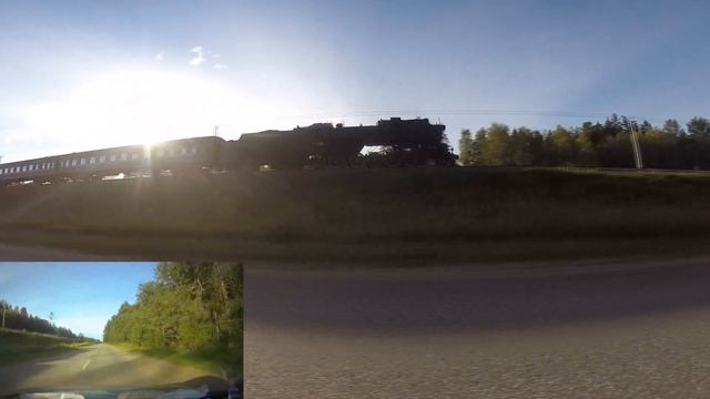 Паровоз в Куженкино с поездом "Селигер" сообщением Осташков - Бологое смотреть онлайн