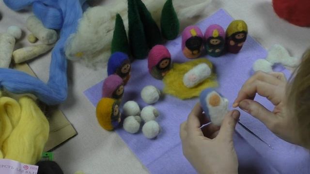 Мастер-класс «Вертеп в технике валяние шерсти» 2 часть смотреть онлайн