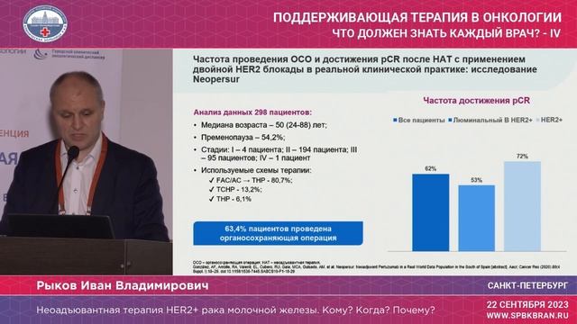 Неоадъювантная терапия HER2+ рака молочной железы. Кому? Когда? Почему? смотреть онлайн