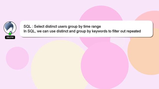 SQL : Select distinct users group by time range смотреть онлайн