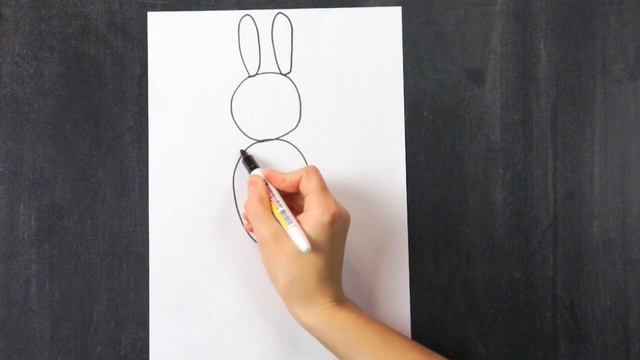 Рисуем зайчика (для детей)