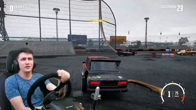 WRECKFEST жигули гонки на ПК Wreckfest на руле Logitech G29 Pomeo007 Pomeo*007