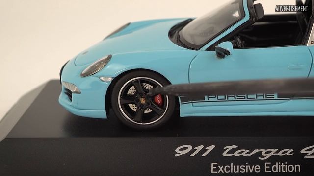 Porsche 911 Targa 4S model car review // Super rare Gulf Blue 1/43 scale limited edition by Spark! смотреть онлайн