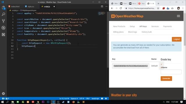 โปรเจค Weather App | JavaScript + OpenWeatherMap API смотреть онлайн