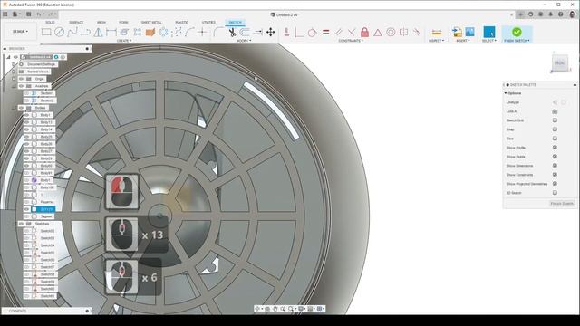 H.2 Моделируем фен. Часть 2. Что внутри? Fusion 360. Hairdryer reverse engineering. смотреть онлайн