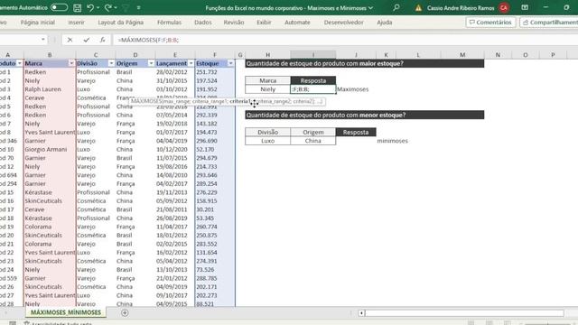Principais Funções do Excel no Mundo Corporativo – Funções Máximoses e Mínimoses смотреть онлайн