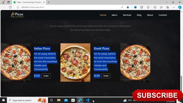 Restaurant Website Design: HTML, CSS & JS (Free Source Code) смотреть онлайн