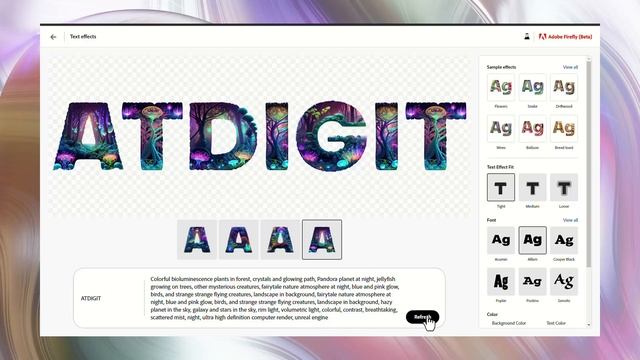 Как создать крутые текстовые эффекты с помощью Adobe Firefly | ИИ-типографика в дизайне