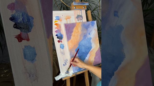Открытый урок масляной живописи. Пишем облака. (1/3) смотреть онлайн