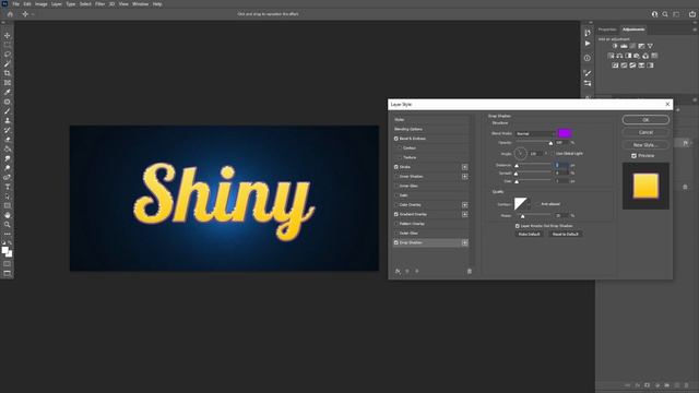 Create a Shiny Text Effect in Photoshop смотреть онлайн