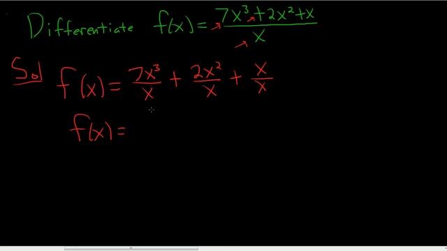 Finding the Derivative of f(x) = (7x^3 + 2x^2 + x)/x смотреть онлайн