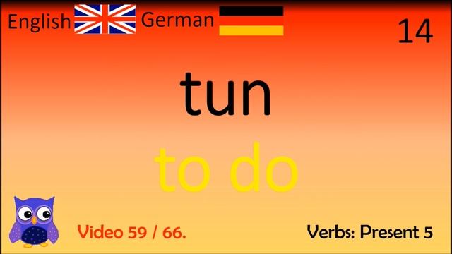 59 Verbs Present 5 (Verben Präsens) Deutsch - Englisch Wörter (konunktion englisch) смотреть онлайн