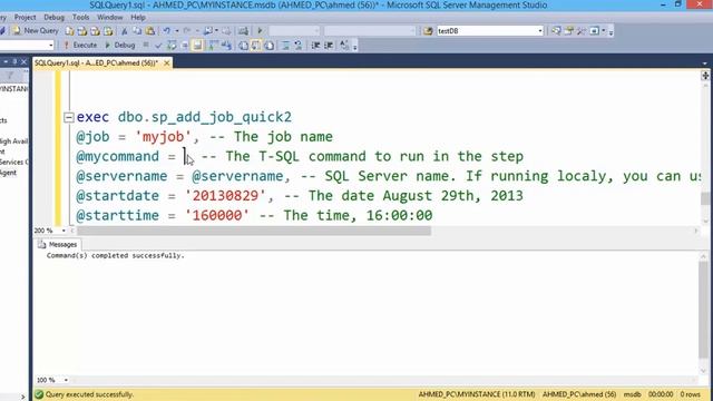 Simple way to create a SQL Server Job Using T SQL in Arabic смотреть онлайн