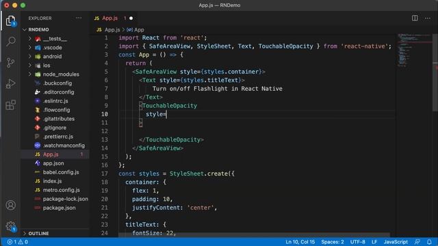 React Native: Turn on/off Flashlight смотреть онлайн