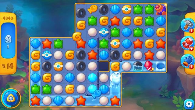 Fishdom - Level 4341 - 4345 - Aquarium Crystal Cave and Savanna - Gameplay смотреть онлайн