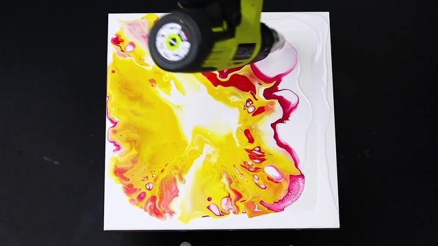 АКРИЛОВАЯ ЗАЛИВКА. Абстрактная картина четыре цвета - Fluid Art смотреть онлайн