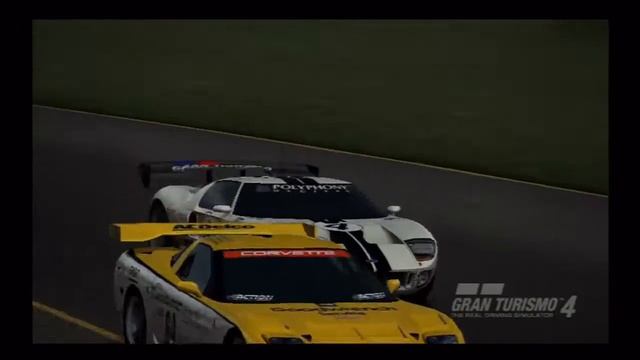 Gran Turismo 4 Ford GT LM Race Car Spec '04 685HP RMRM Single Race смотреть онлайн