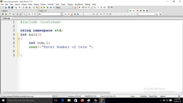 C++ Program to print Series 1 2 9 28 65 nth term (Hindi) смотреть онлайн