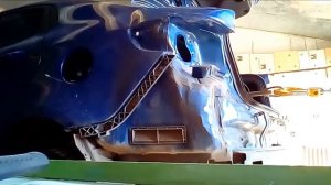 Кузовной ремонт,вытягиваем зад.