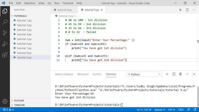#09 Python Programs - If() Else() & Elif() Statements in Hindi - Himesh Singh Tutorials смотреть онлайн