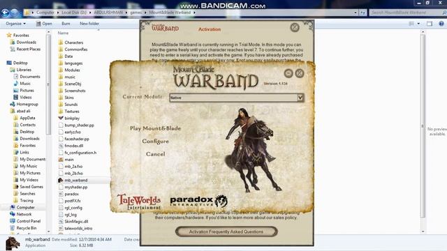 Activation key of Mount and Blade WARBAND[SERIAL KEY] смотреть онлайн