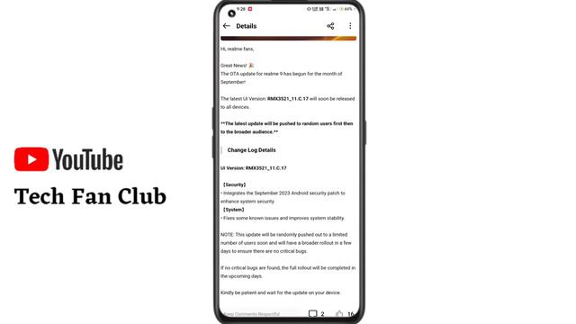 Realme UI 5.0 Android 14 Update Confirm - New Update Realme device September 2023 смотреть онлайн
